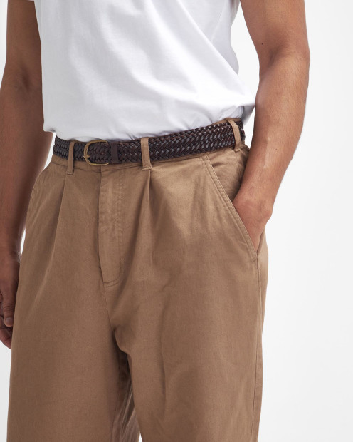 Washed Stretch Relaxed Trousers Stone