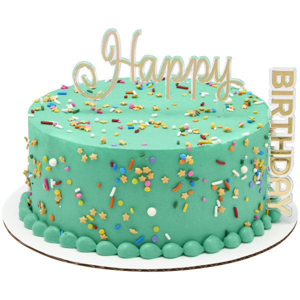 Happy Birthday Gold Vertical Layon