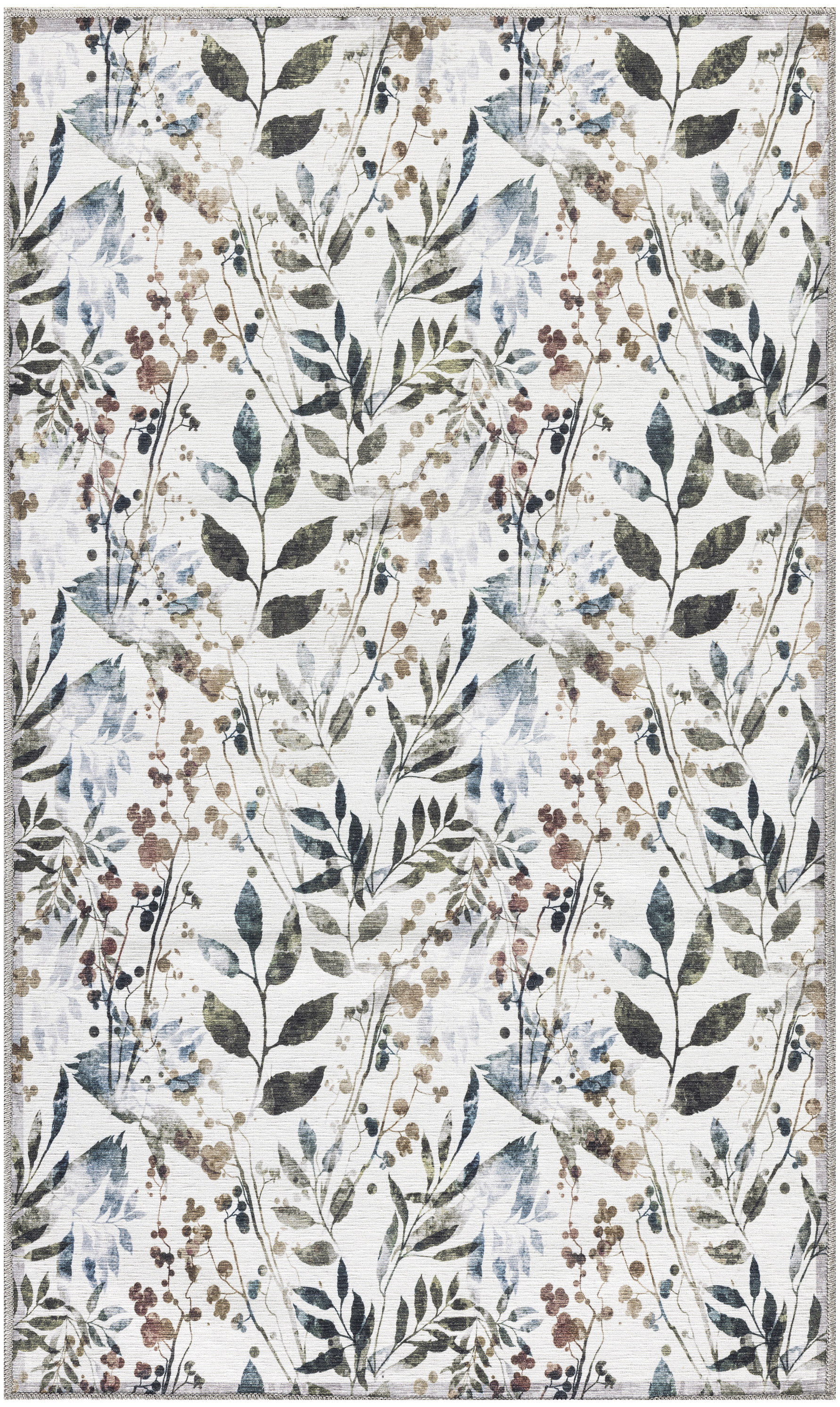 Nourison Nourison Washables 3' x 5' Ivory Multicolor Contemporary Indoor Rug