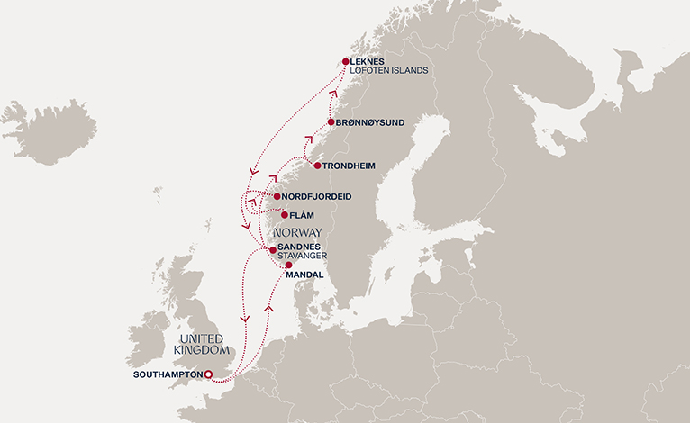 Itinerary map