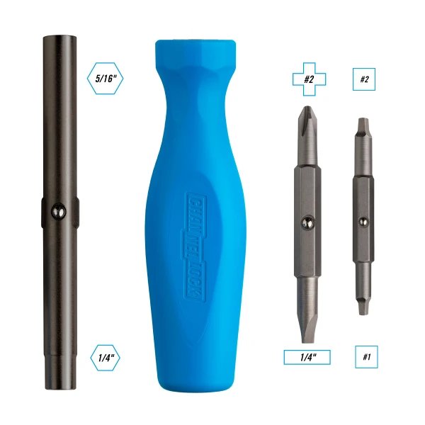 61HR 6-in-1 Professional Multi-Bit Screwdriver, W/Robertson Bit