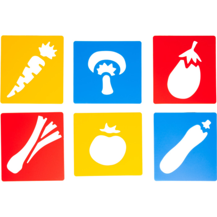 Vegetable Stencils, Plastic, 6 Count