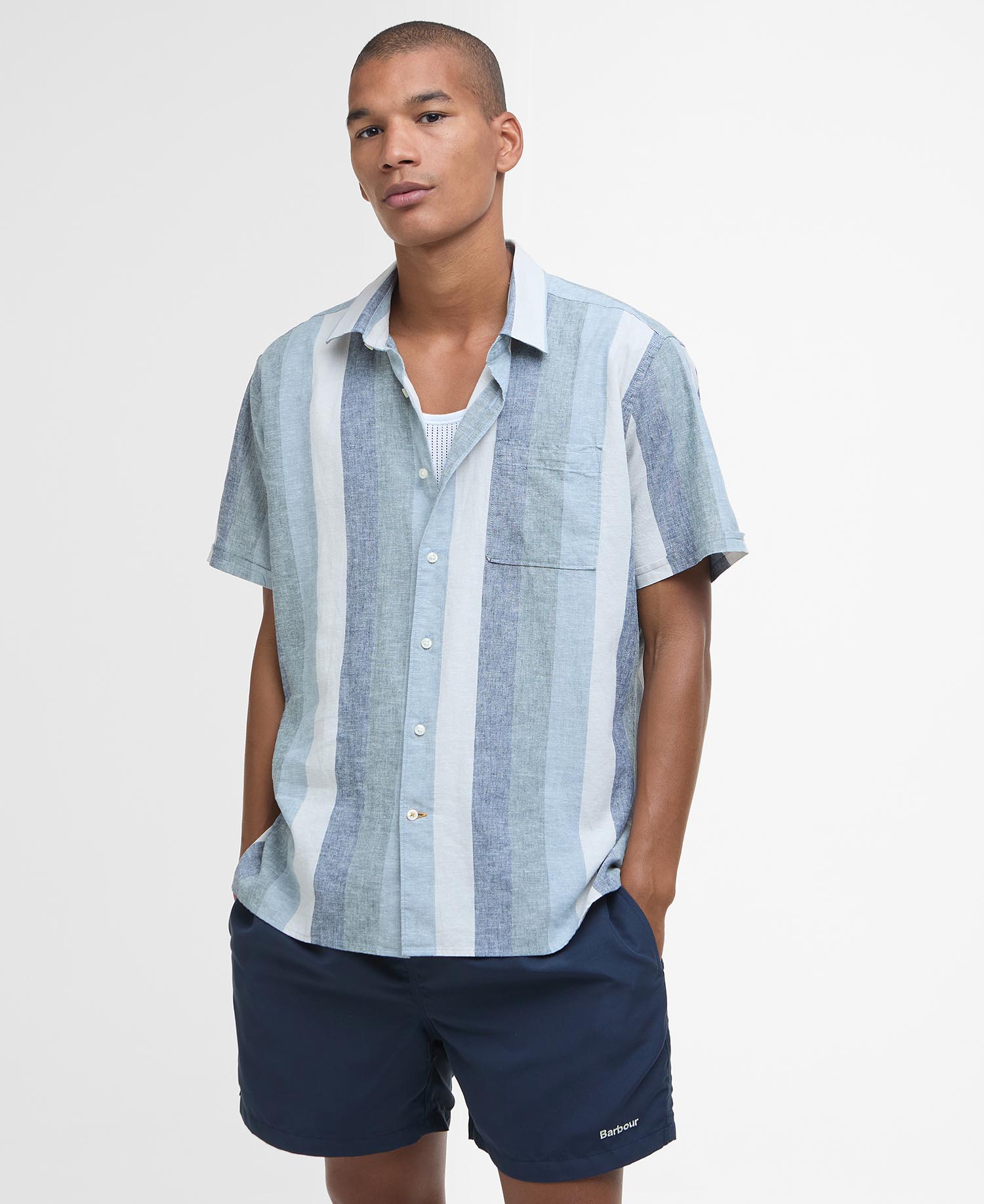 Portwell Striped Regular Short-Sleeved Shirt image number 0