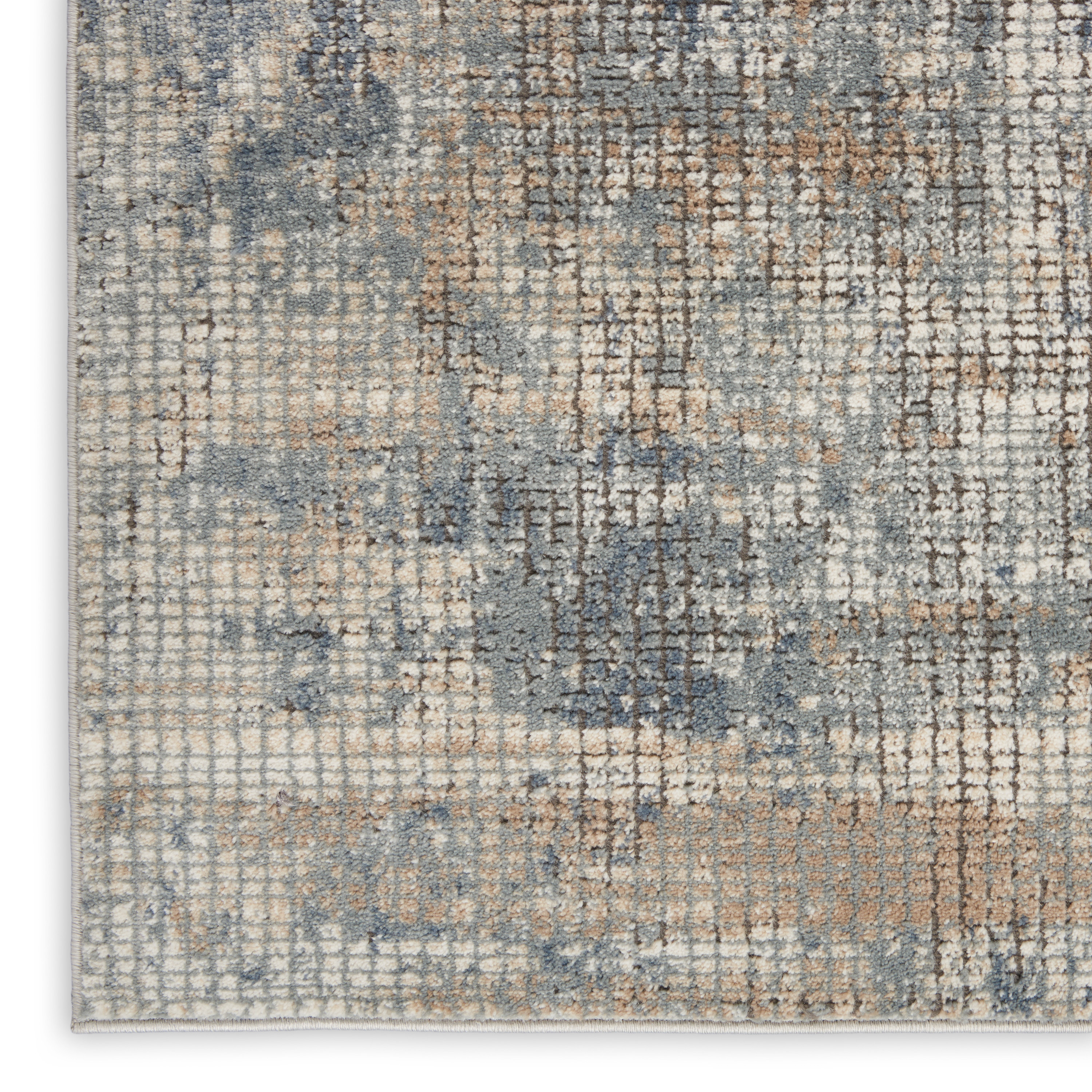 Nourison Quarry 6'7" x 9'6" Blue Beige Modern Indoor Rug