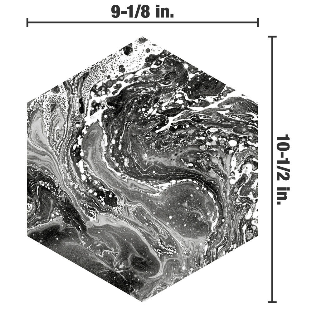 Ebru Hex 9-1/8 in. x 10-1/2 in. Porcelain Floor and Wall Tile