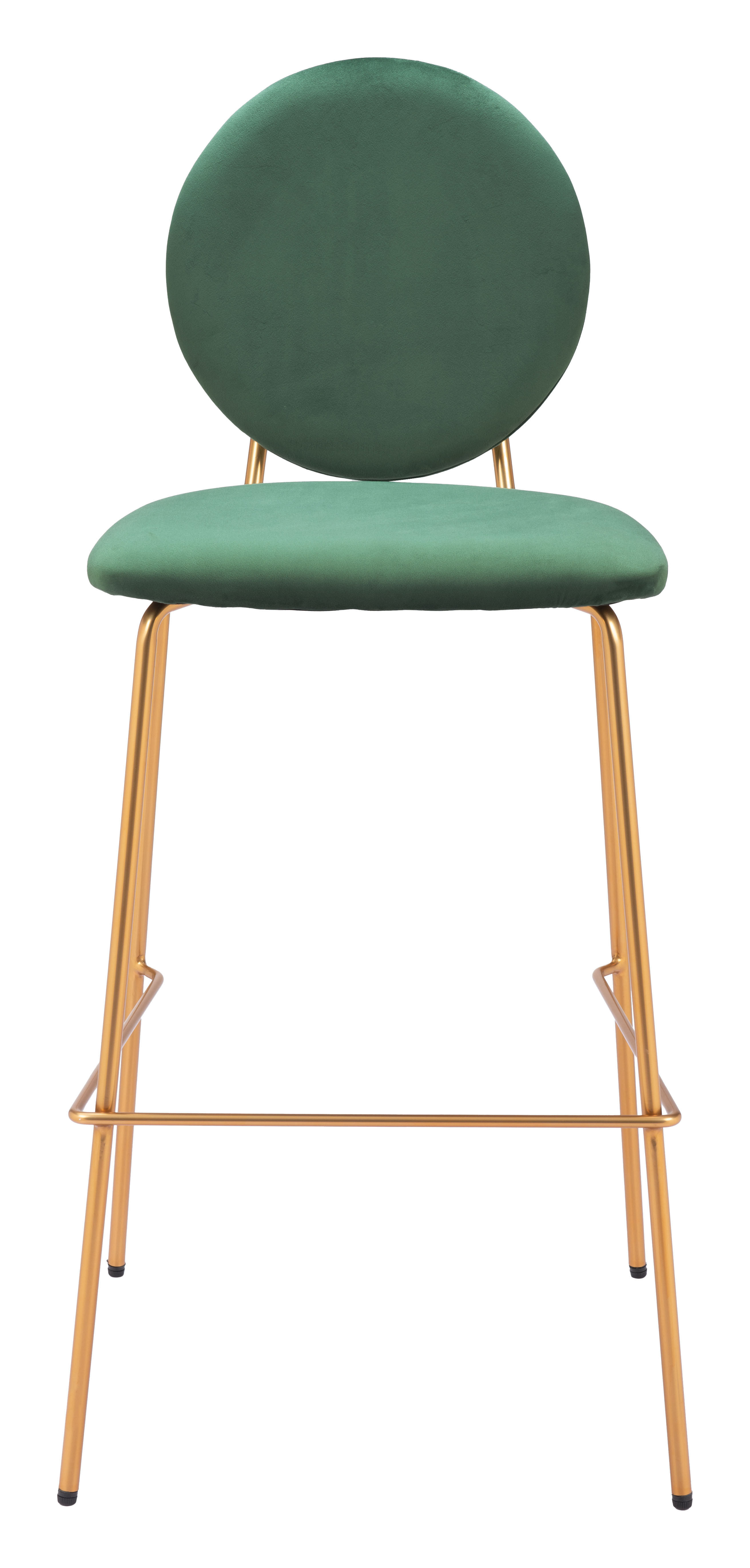 Odessa Barstool (Set of 2) Green & Gold product image