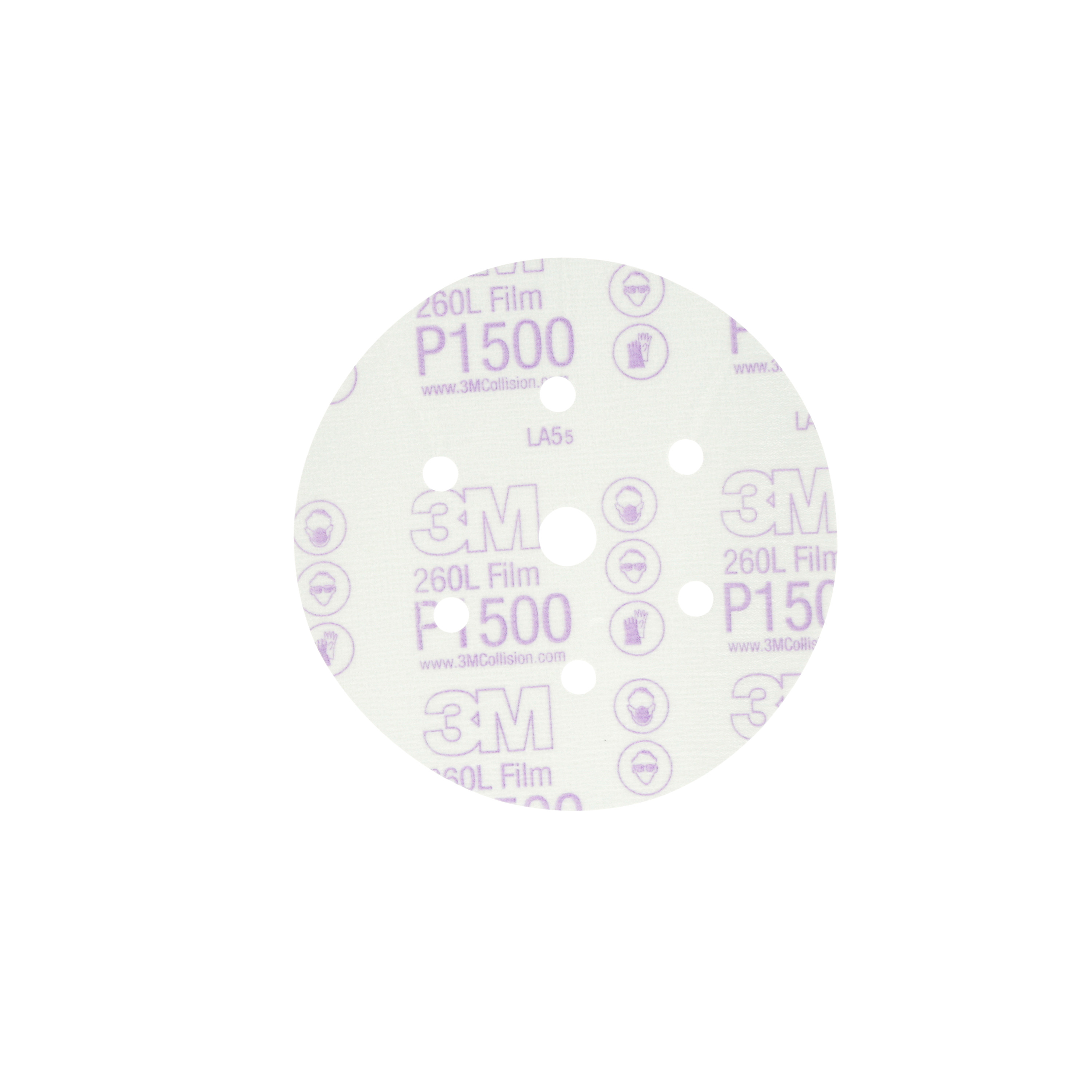 SKU 7010290267 | 3M™ Hookit™ Red Finishing Film Abrasive Disc 260L