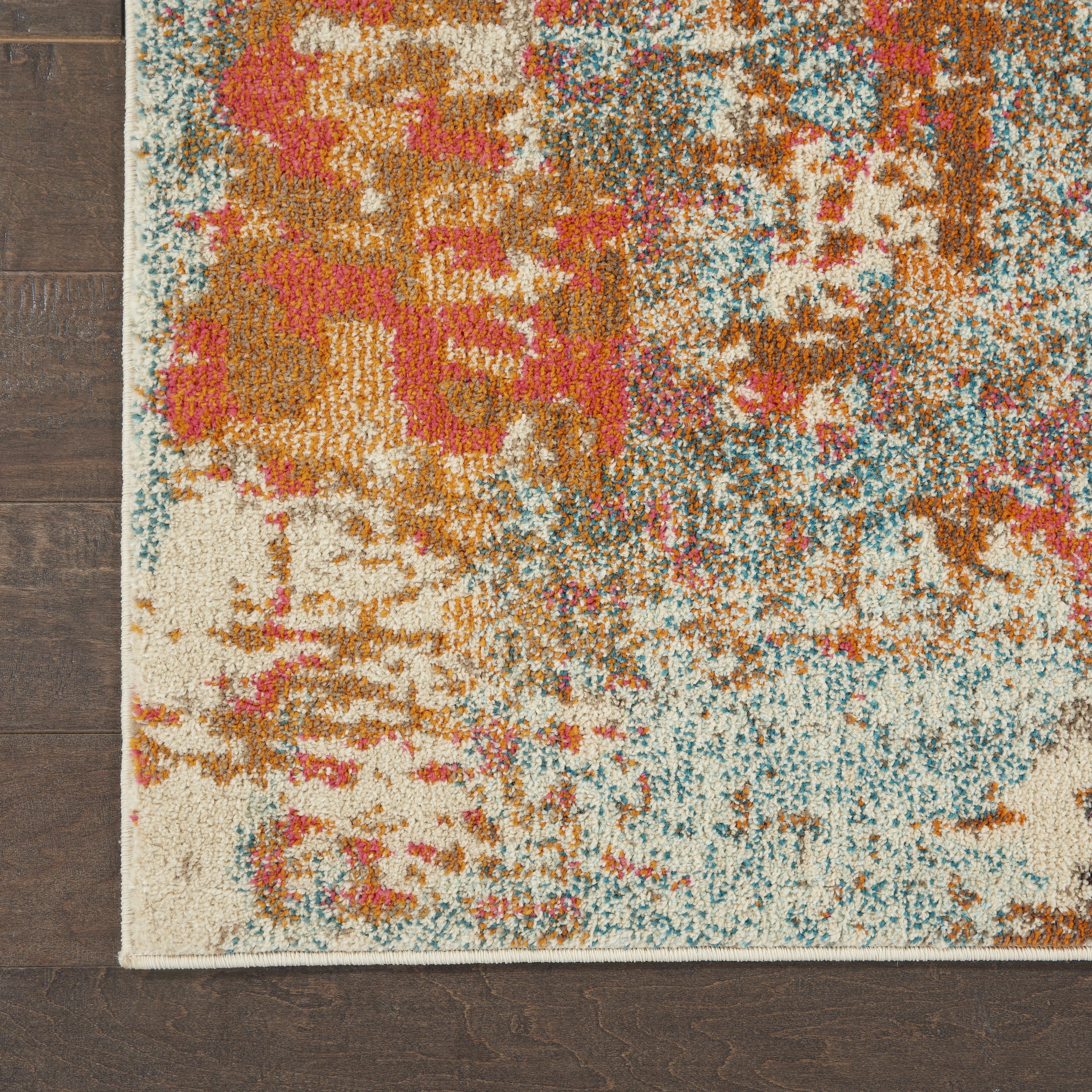 Nourison Celestial 6'7" x 9'7" Pink Multicolor Modern & Contemporary Indoor Rug