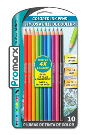 Colored Ink Pens - 10 count Assorted