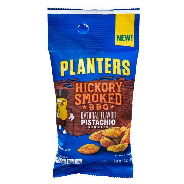 PLANTERS(r) Hickory Smoke Barbecue Pistachio Tube 2.25oz . C1C1 - Front Center In Package (Hi Res)