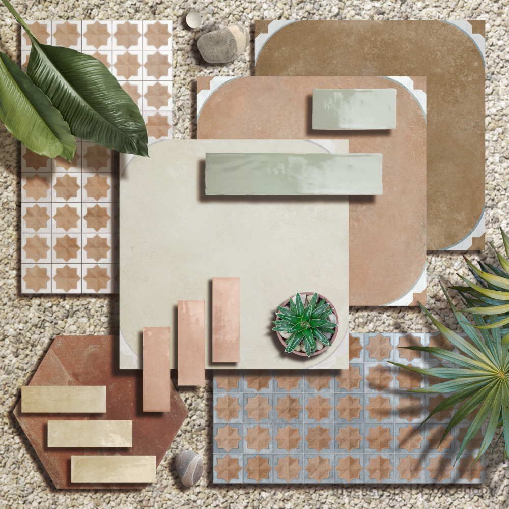 Tetuan Terra 17-3/8 in. x 17-3/8 in. Porcelain Floor and Wall Tile