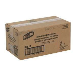 Dixie, Heavy-weight Polystyrene Disposable Plastic Knives, Black