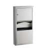 Bobrick, ClassicSeries, Folded Towel Dispenser and Waste Receptacle, Stainless Steel