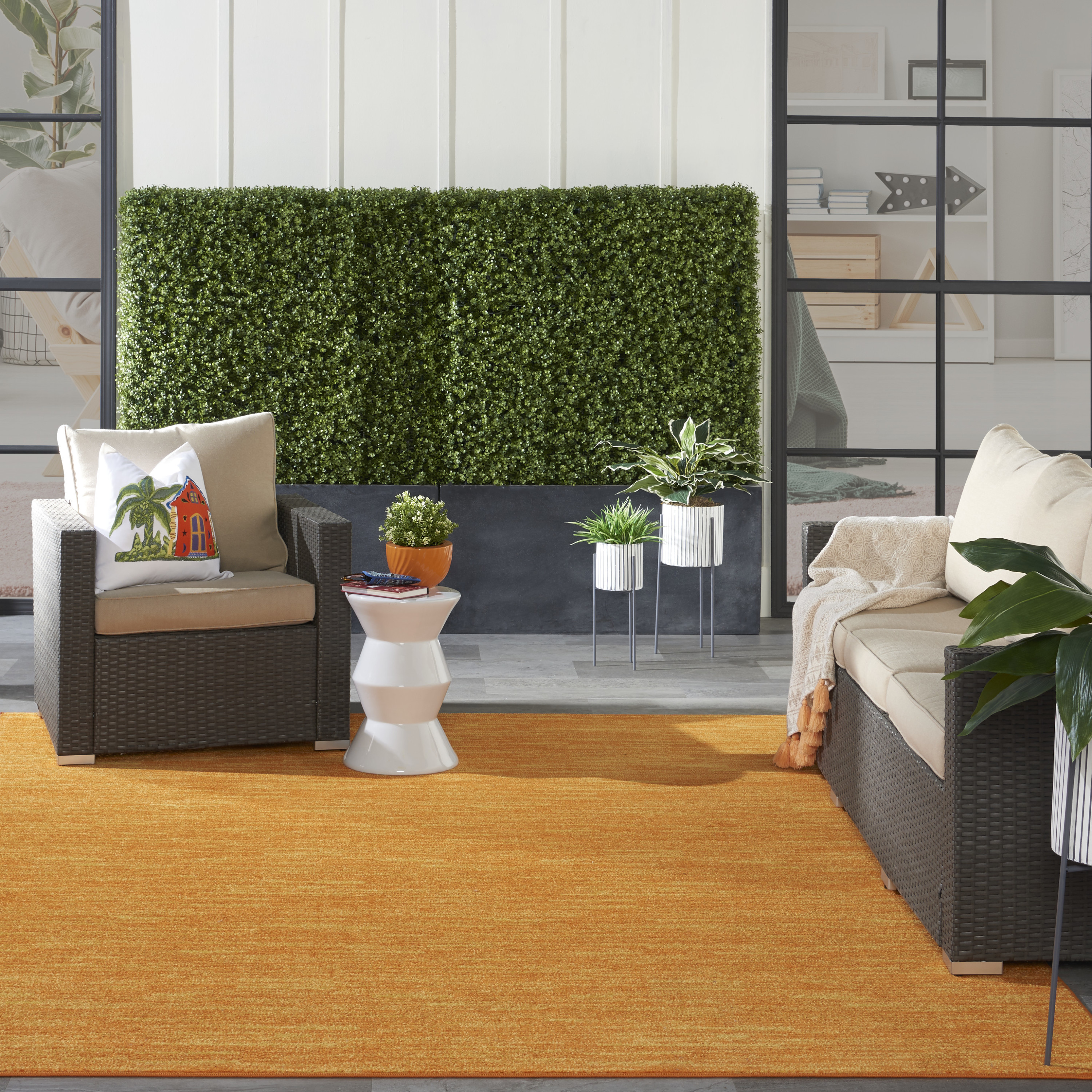 Nourison Nourison Essentials 8' x 10' Sunburst Outdoor Rug