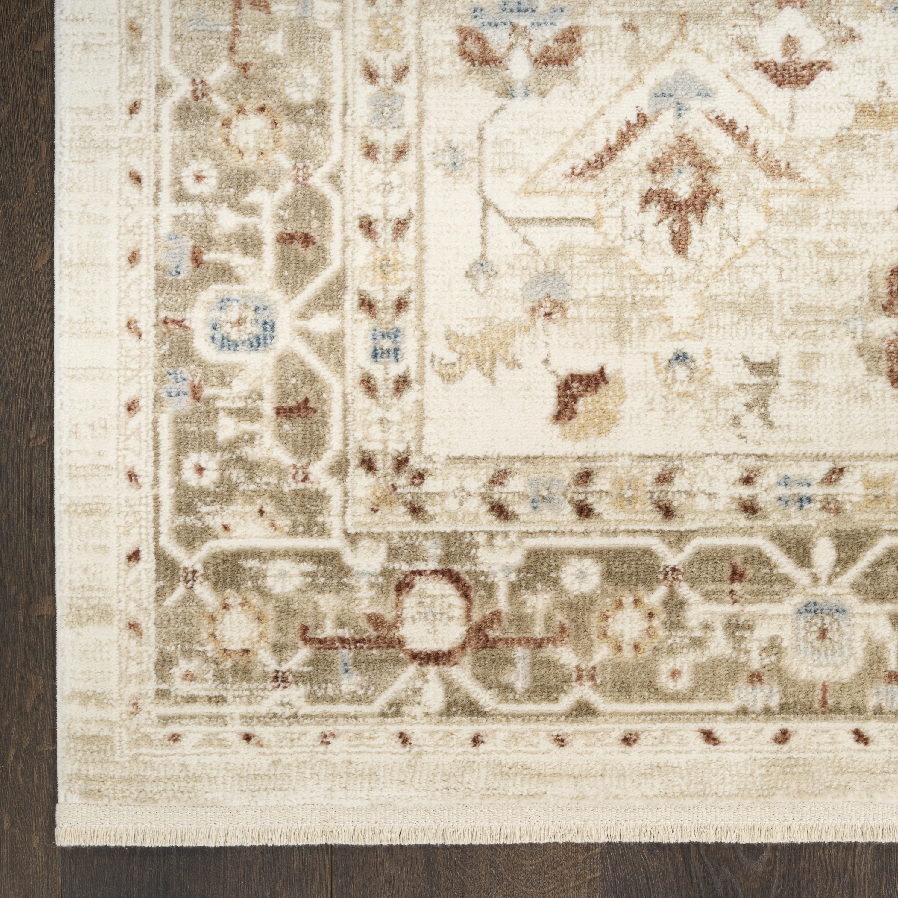 Nourison Pardis 5'3" x 7' Ivory Taupe Vintage Indoor Rug