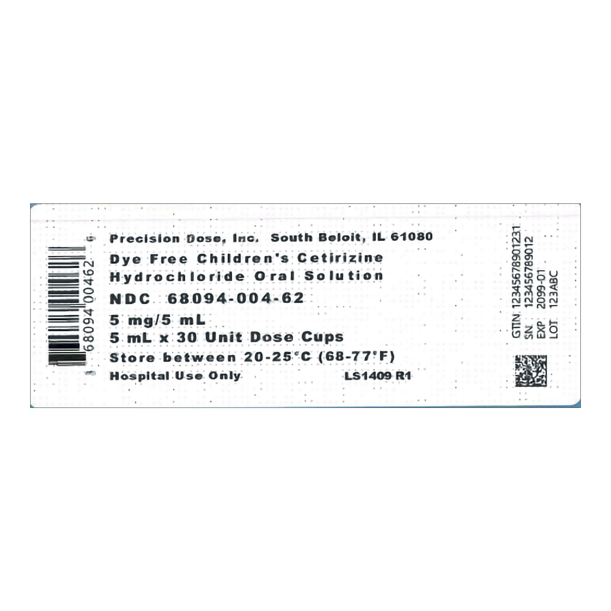 Cetirizine HCl Solution 5 mL