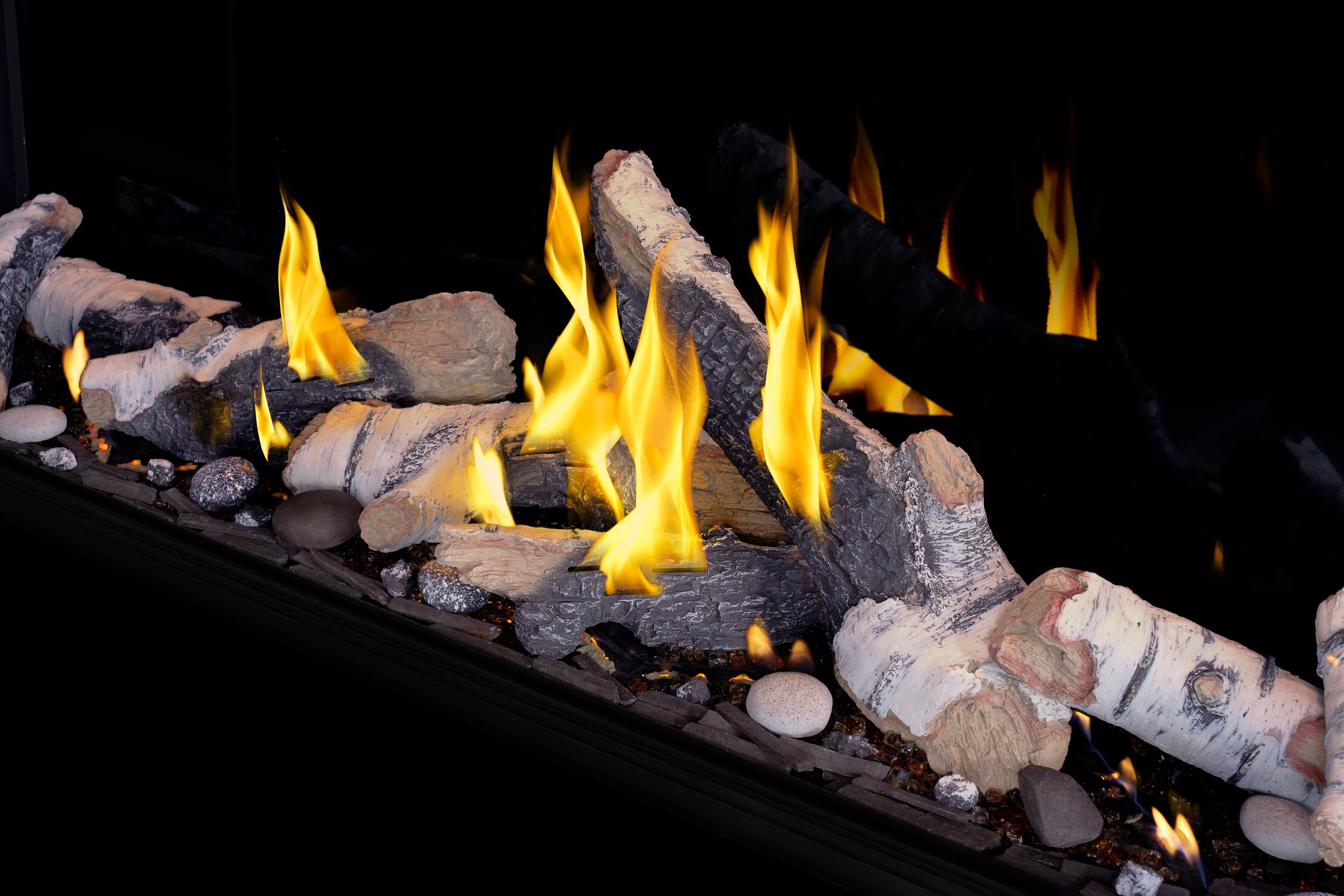 Birch Luminous Log Burner Kit