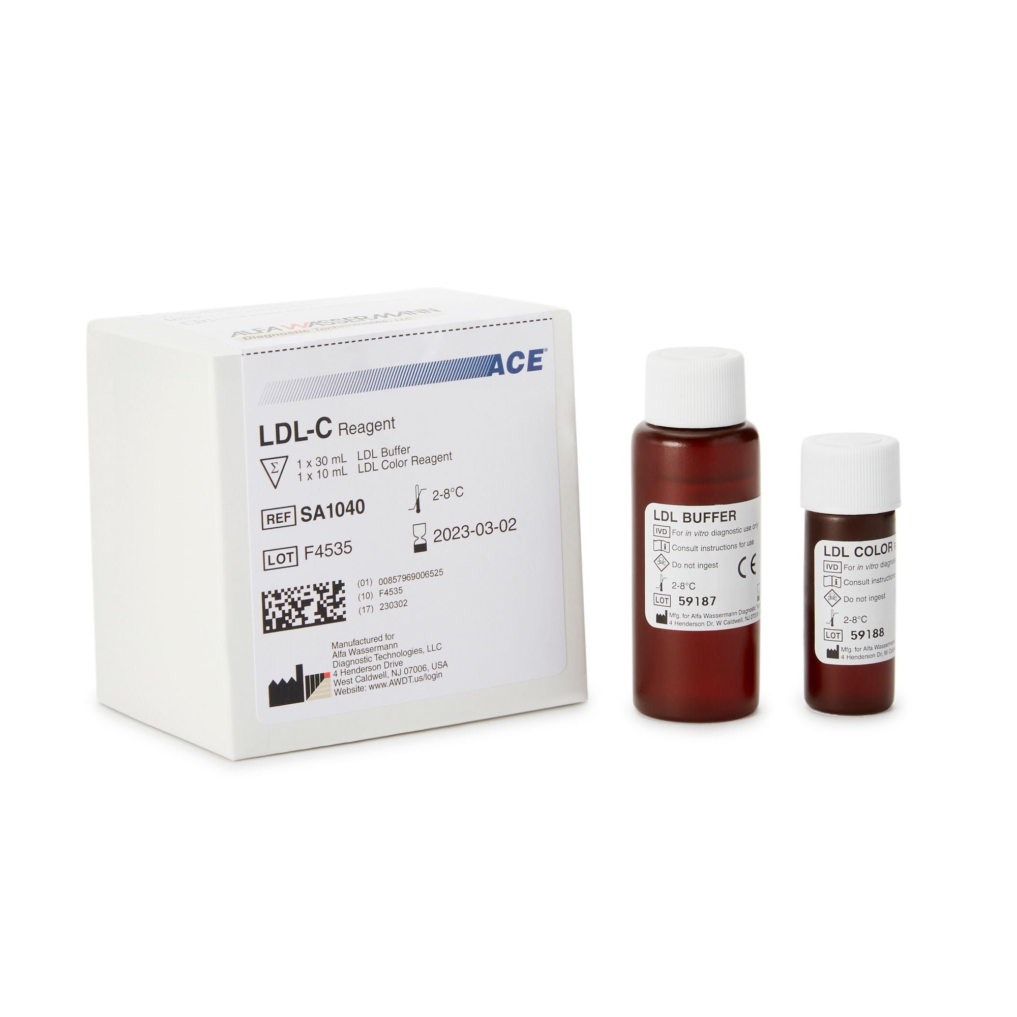 General Chemistry Reagent ACE® Low-Density Lipoprotein (LDL) Cholesterol For ACE and ACE Alera Analyzers 100 Tests