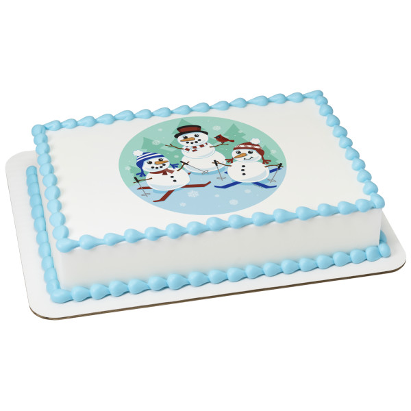 Snowman Friends PhotoCake® Edible Image®
