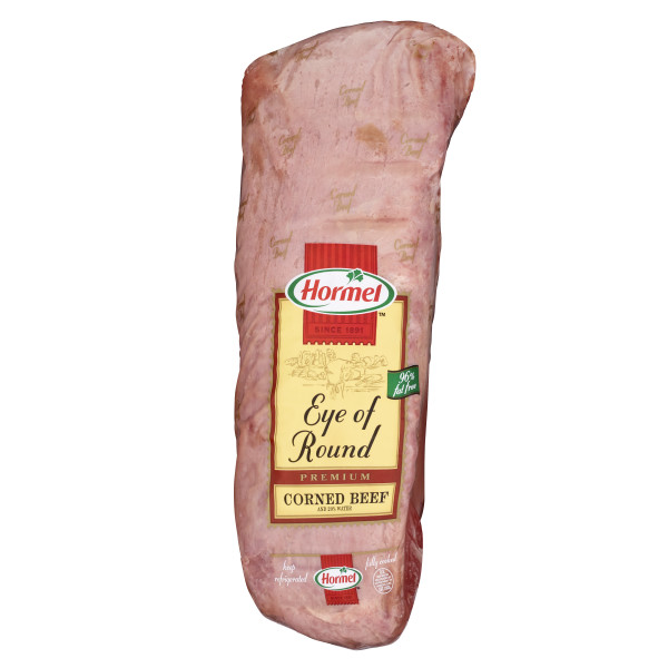 HORMEL(r) Corned Beef, Eye Round, 20%, Cooked, 4 pc . C1N1 - Front No Plunge In Package (Hi Res)