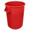 Impact, Gator Plus, 32 gal, Plastic, Red, Round, Receptacle