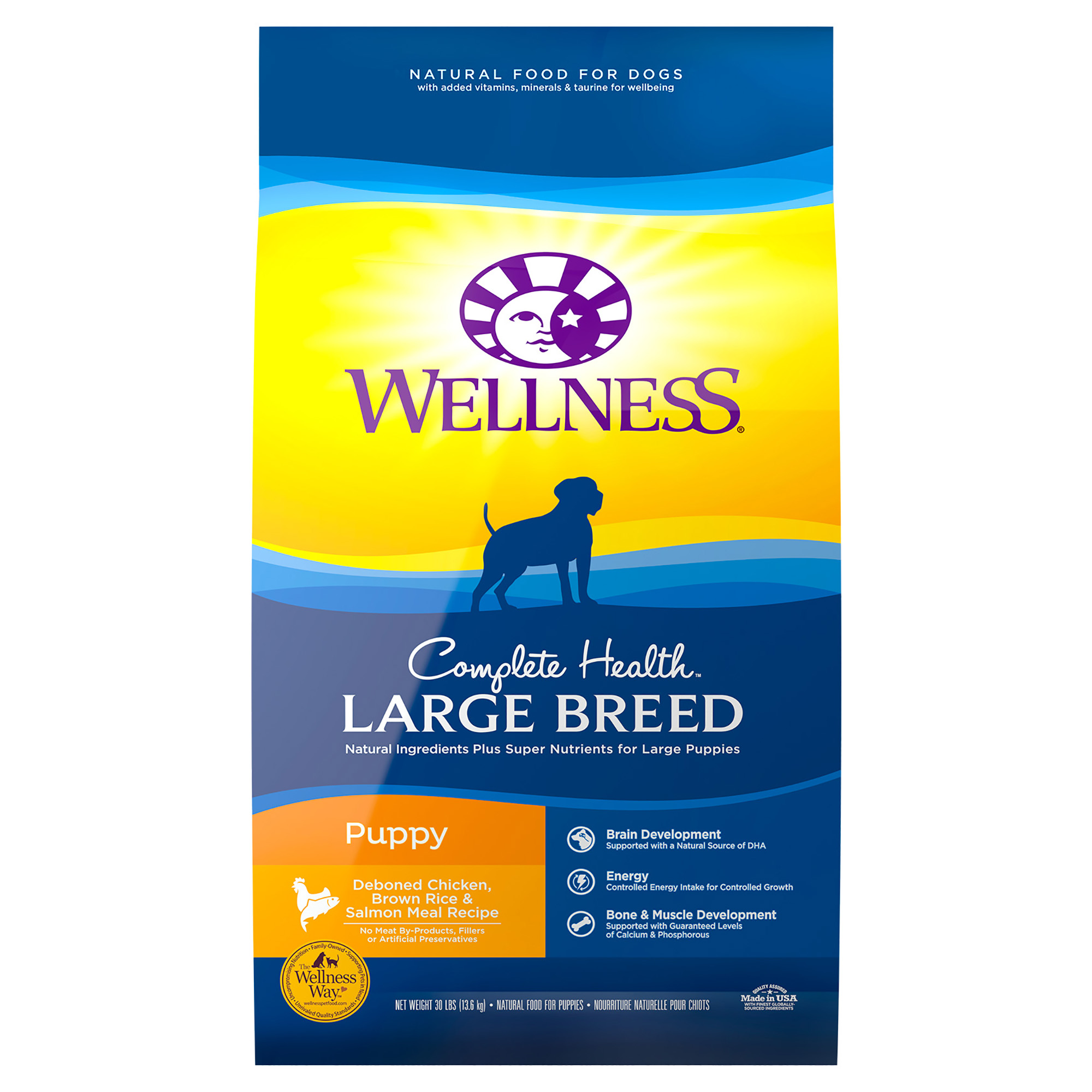 Wellness Complete Health Grained Large Breed Puppy Chicken, Salmon & Rice