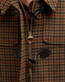 Melody Check Wool Duffle Coat 