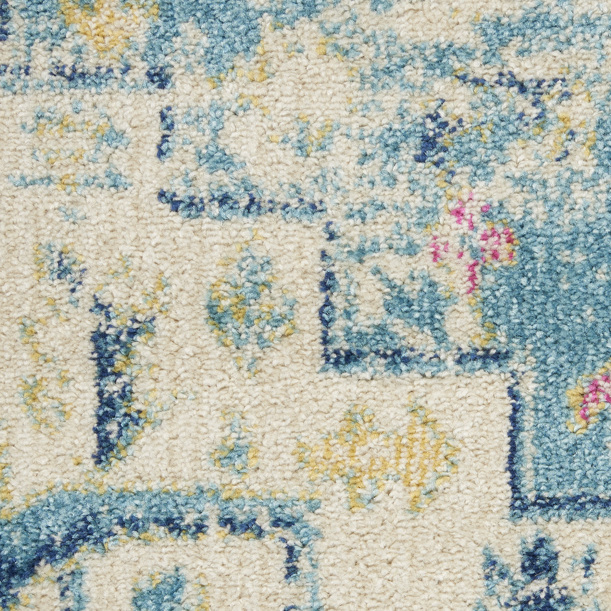 Nourison Passion 6'7" x 9'6" Ivory Light Blue Bohemian Indoor Rug