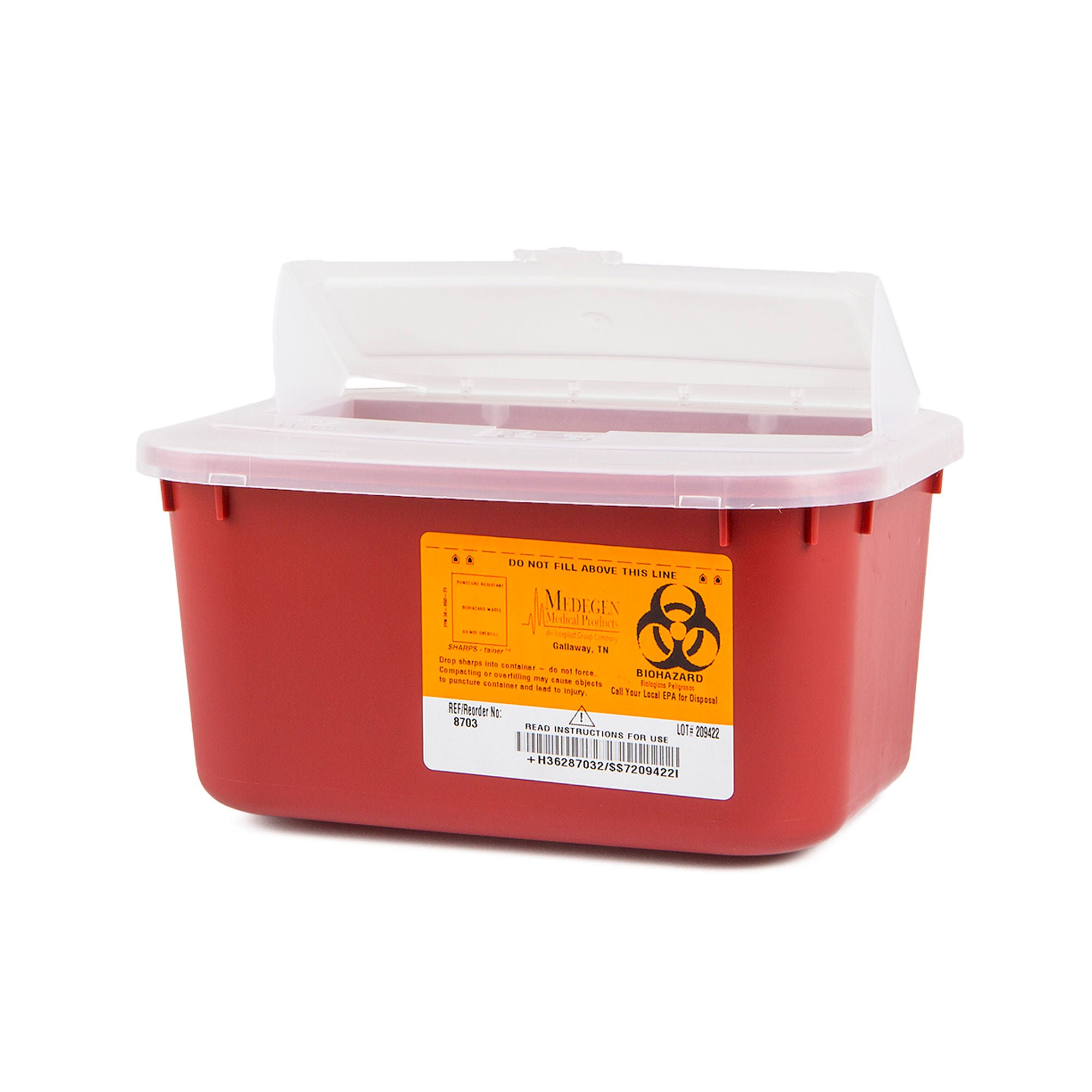 Sharps® Multi-purpose Sharps Container, 5 x 10 x 7 Inch