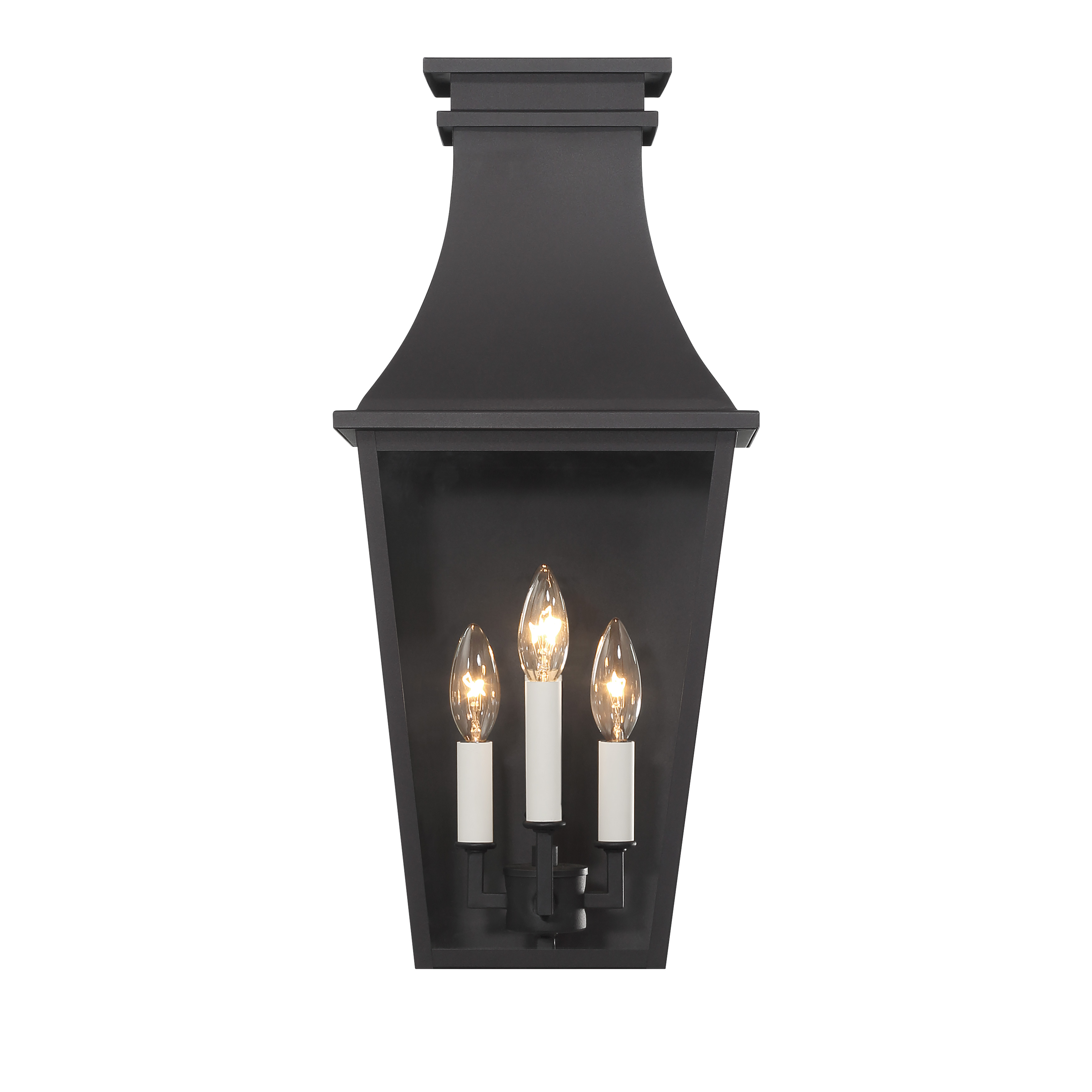 4 Light Outdoor Wall Mount in Sand Coal Finish with Clear Glass - alternate view