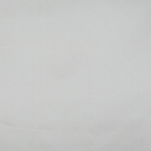 Light-gray fabric curtain, fully drawn and smoothed with a subtle horizontal crease; filtering soft diffuse light, filling a neutral indoor wall or window area with even, muted illumination.