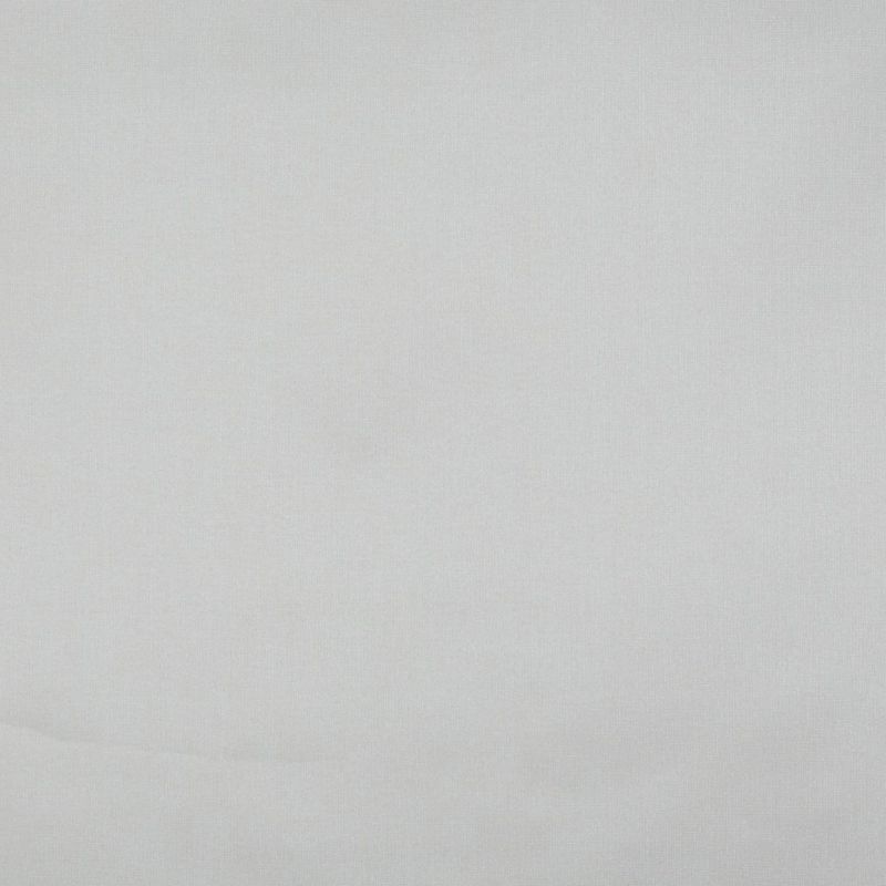 Light-gray fabric curtain, fully drawn and smoothed with a subtle horizontal crease; filtering soft diffuse light, filling a neutral indoor wall or window area with even, muted illumination.