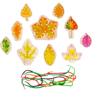 Threading Leaves Lacing Set, 20 Pieces