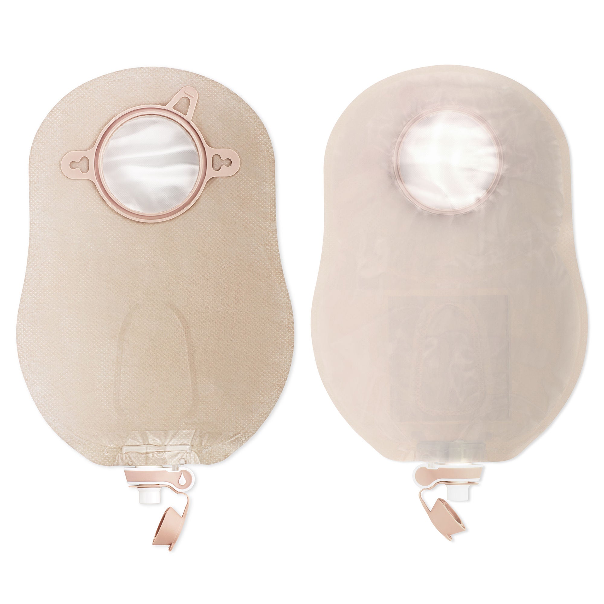 New Image™ Two-Piece Ultra Clear Urostomy Pouch, 57 mm Flange, Red Match