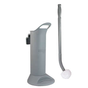 Unger, Ergo, Toilet Bowl Swab w/Holder Complete, Plastic Bristles, Gray