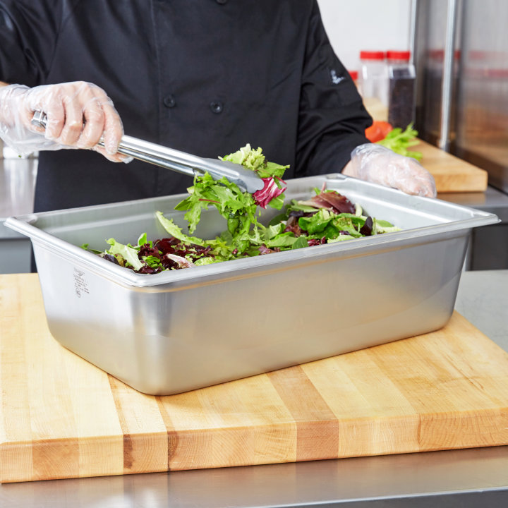 Full-size 6-inch-deep Super Pan® heavy-duty stainless steel transport pan