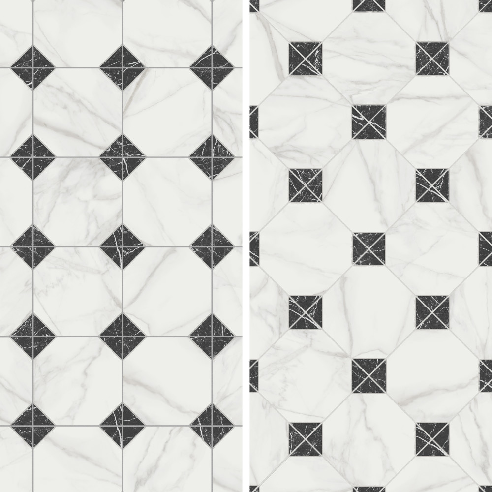 Merzoni Yard Marquina 17-7/8 in. x 17-7/8 in. Porcelain Floor and Wall Tile