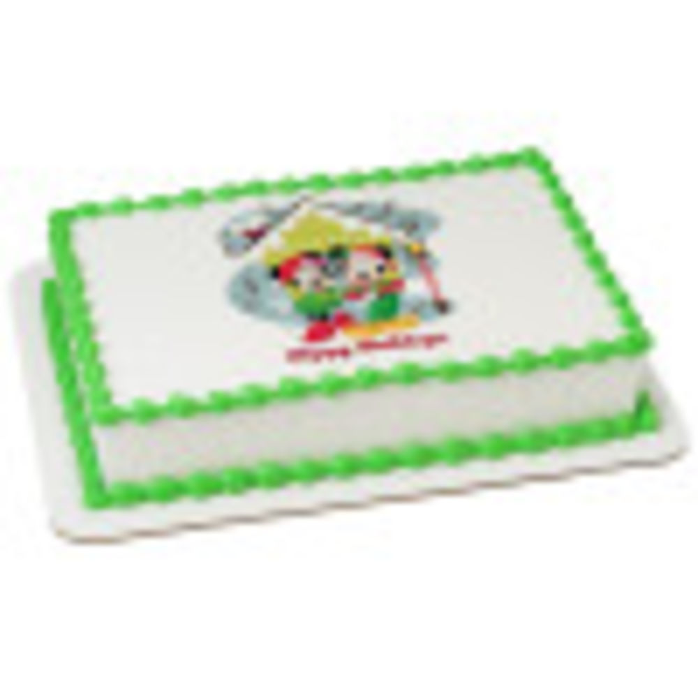 Image Cake Mickey Mouse and Minnie Mouse Happy Holidays
