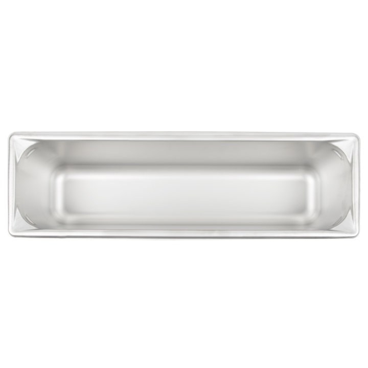 Half-long-size 6-inch-deep Super Pan V® stainless steel steam table pan