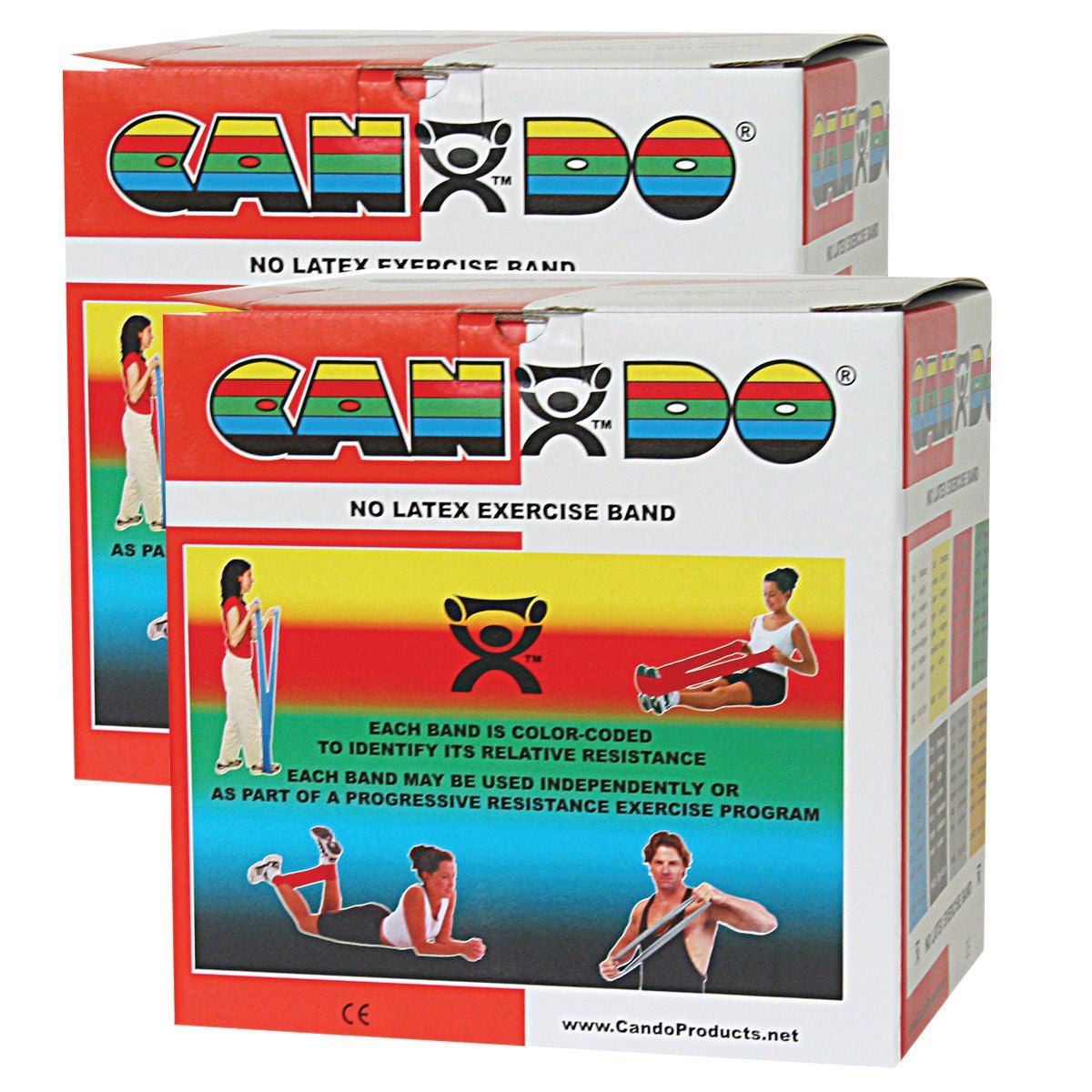 CanDo® Exercise Resistance Band, Red, 5 Inch x 50 Yard, Light Resistance