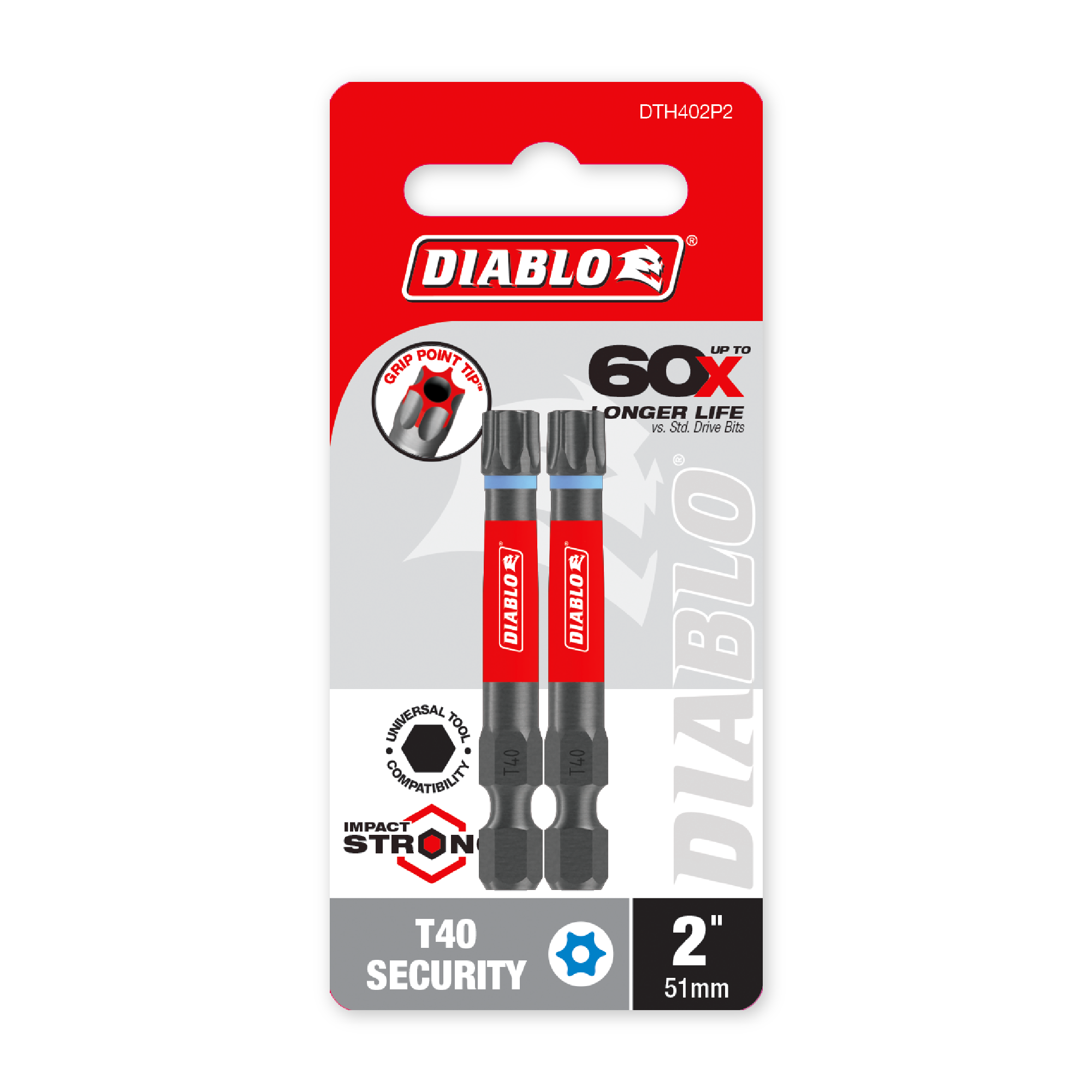 Diablo 2 in. Torx Security T40 Drive Bit in its retail packaging, ready for the job box or tool bag