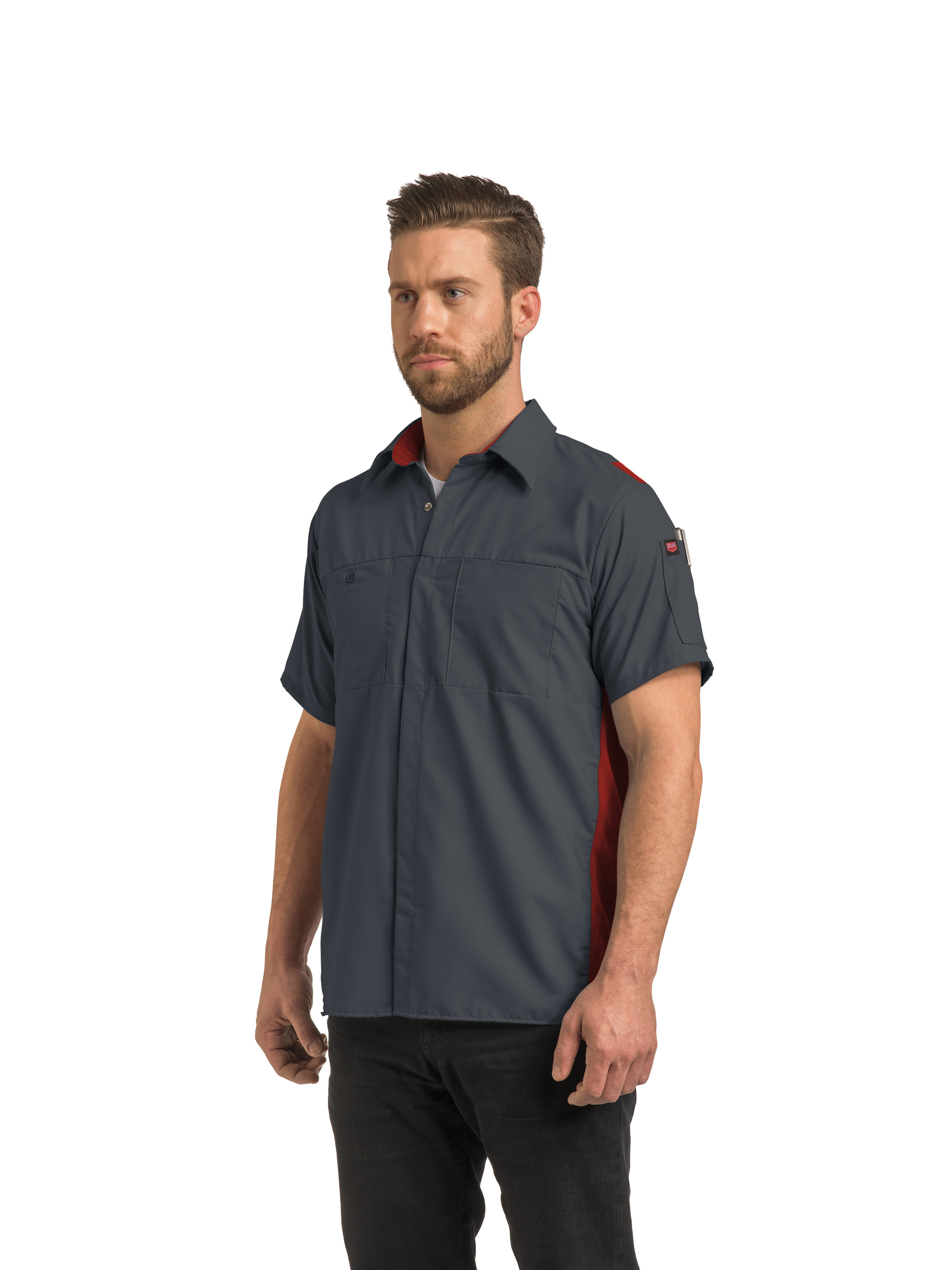Camisa Red Kap para hombre manga corta Performance Plus Shop con tecnología Oilblok - Imagen 25 de 41