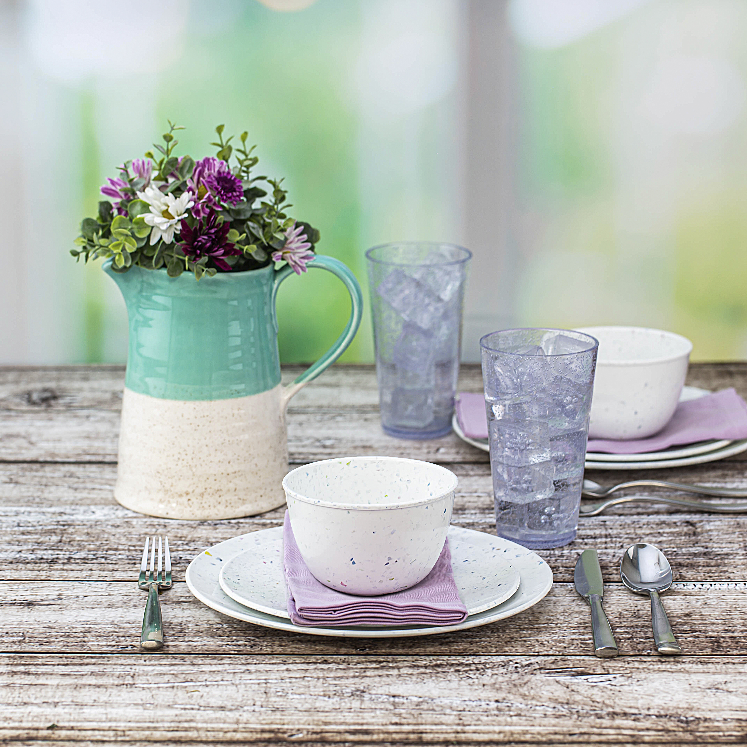 Confetti Dinnerware Set, White, 12-piece set slideshow image 3 Confetti Dinnerware Set, White, 12-piece set slideshow image 3