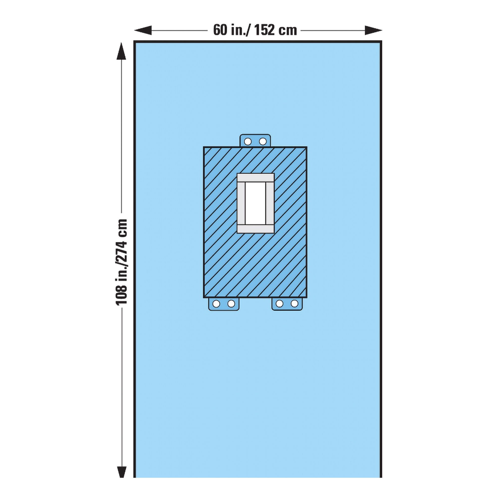 Halyard Sterile Pediatric Laparotomy Abdominal Drape, 60 W x 108 L Inch