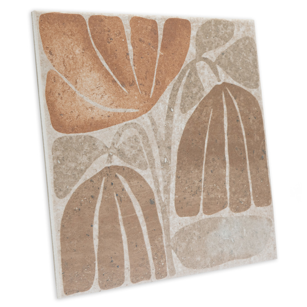 Adagio Decor Fiori 9-3/4 in. x 9-3/4 in. Porcelain Floor and Wall Tile