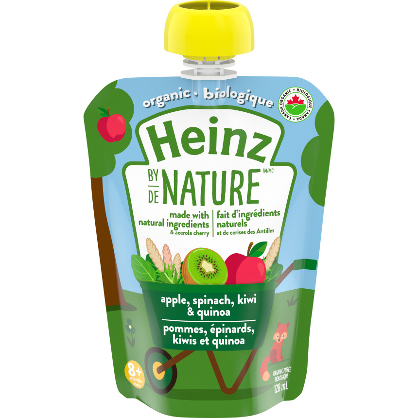 Heinz by Nature Organic Baby Food - Apple, Spinach, Kiwi & Quinoa Purée title=