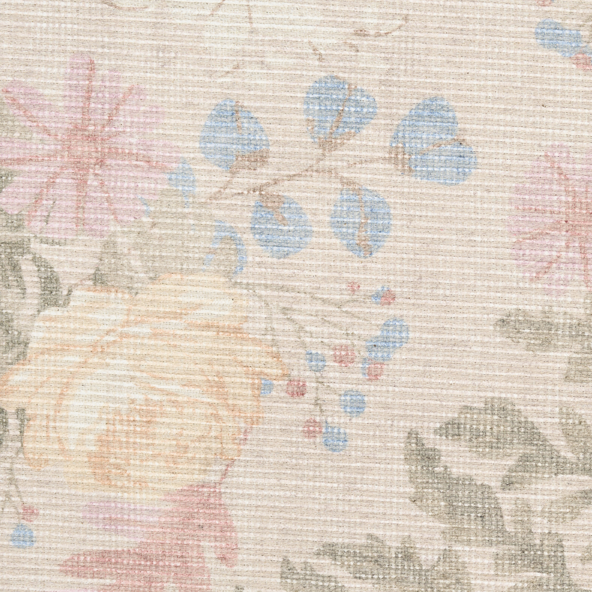 Nourison Botanical Washables 7'6" x 9'10" Beige Multicolor Farmhouse Indoor Rug