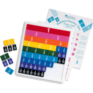 Rainbow Fraction&reg; Plastic Tiles with Tray, 51 Pieces