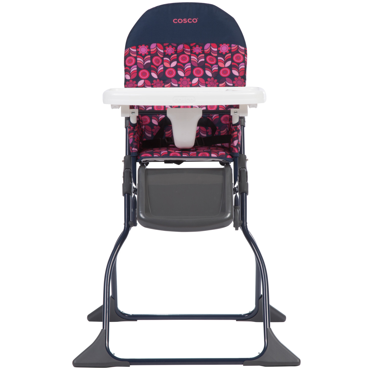 compactable-cosco-simple-fold-high-chair-with-adjustable-tray-ebay