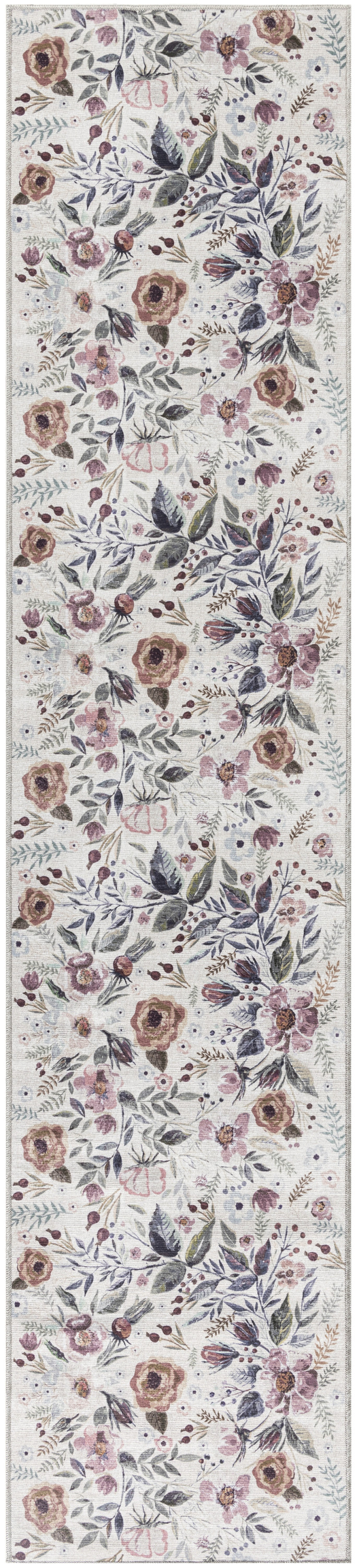Nourison Nourison Washables 2'2" x 8' Ivory Pink Vintage Indoor Rug